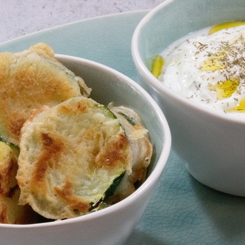 Zucchinischeiben paniert