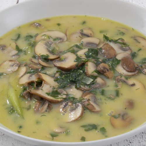 Magiritsa mit Pilzen / Griechische Ostersuppe